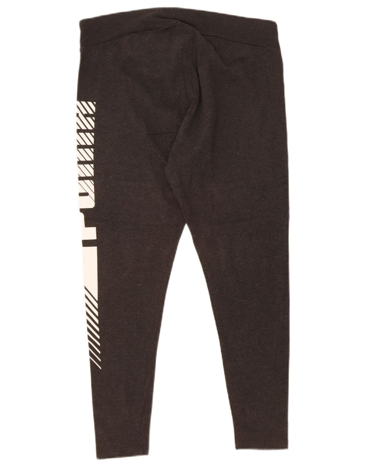 PUMA Womens Graphic Leggings UK 18 XL Grey