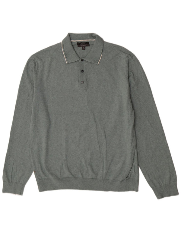 Marks & Spencer Herre Polo Neck Sweater XL Grøn Bomuld