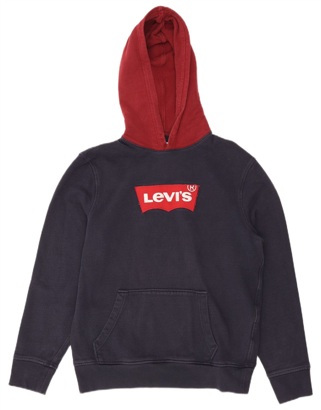 Levi's Grafisk hættetrøje til mænd Medium Marineblå Colourblock Bomuld