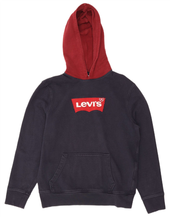Levi's Grafisk hættetrøje til mænd Medium Marineblå Colourblock Bomuld