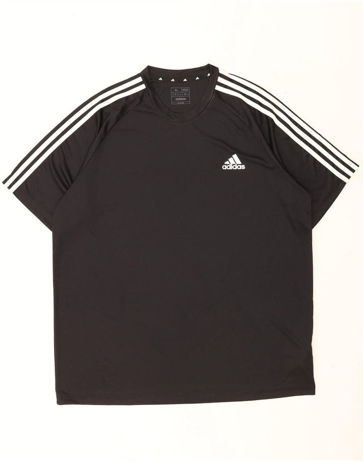 Adidas Herre Aeroready Regular Fit T-Shirt Top XL Sort Polyester