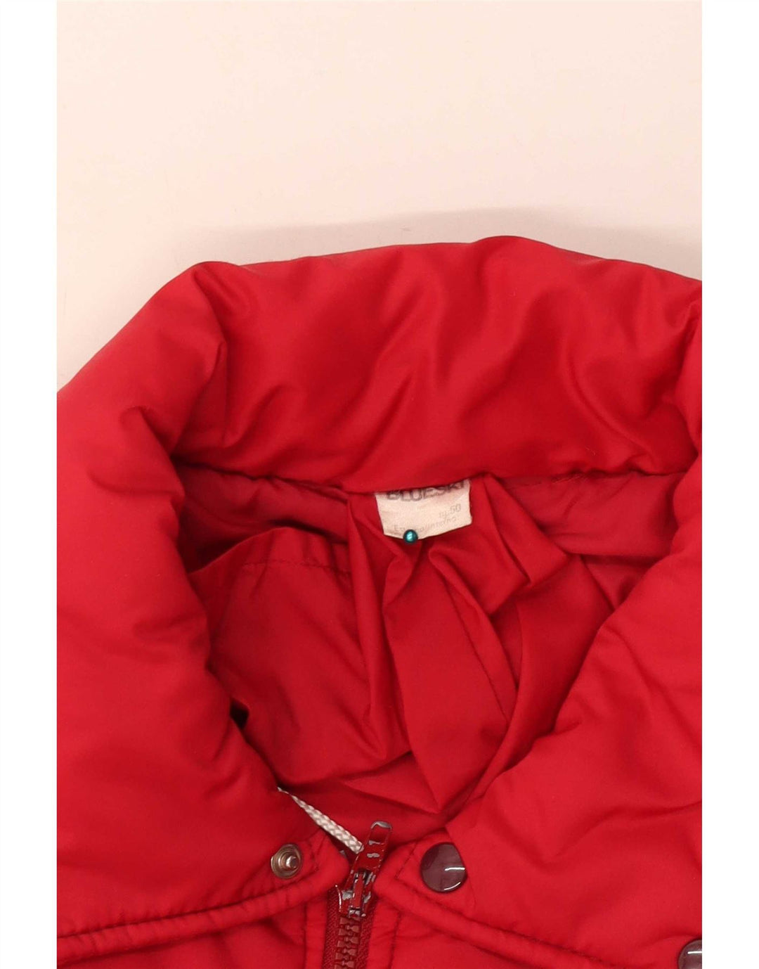 Vintage polstret damejakke IT 50 XL rød polyester