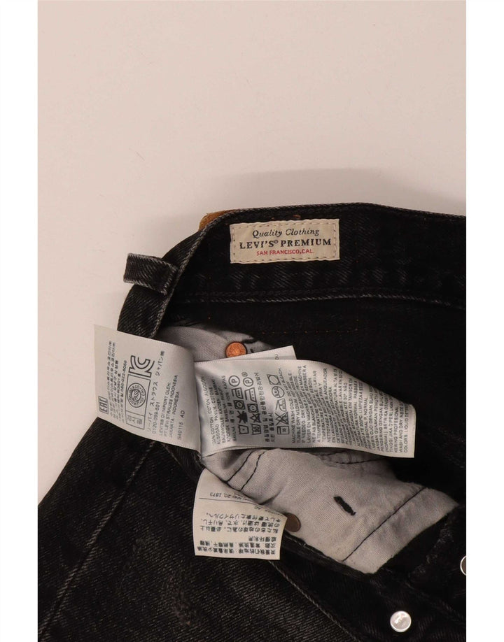 Levi's Womens 501 Distressed Denim Shorts W24 XS Sort bomuld