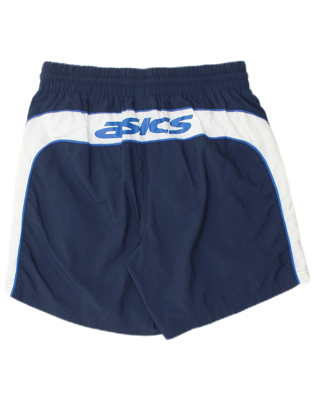 Asics Herre grafiske sportsshorts Large Navy Blue Colourblock Polyamid
