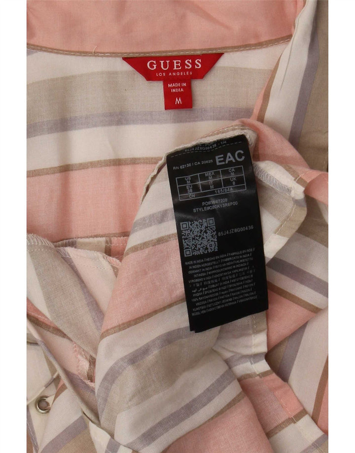 Guess skjortekjole til kvinder UK 12 Medium Flerfarvet Stribet Rayon