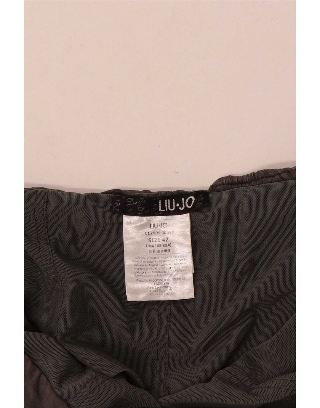 Liu Jo Dame One Shoulder Jumpsuit IT 42 Medium Grey Cupro