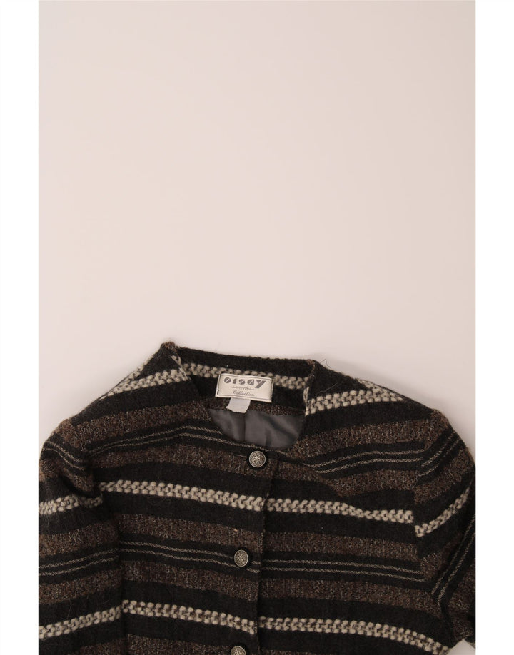 ORSAY Womens 4 Button 3/4 Sleeve Blazer Jacket EU 36 Small Brown Striped Vintage Orsay and Second-Hand Orsay from Messina Hembry 