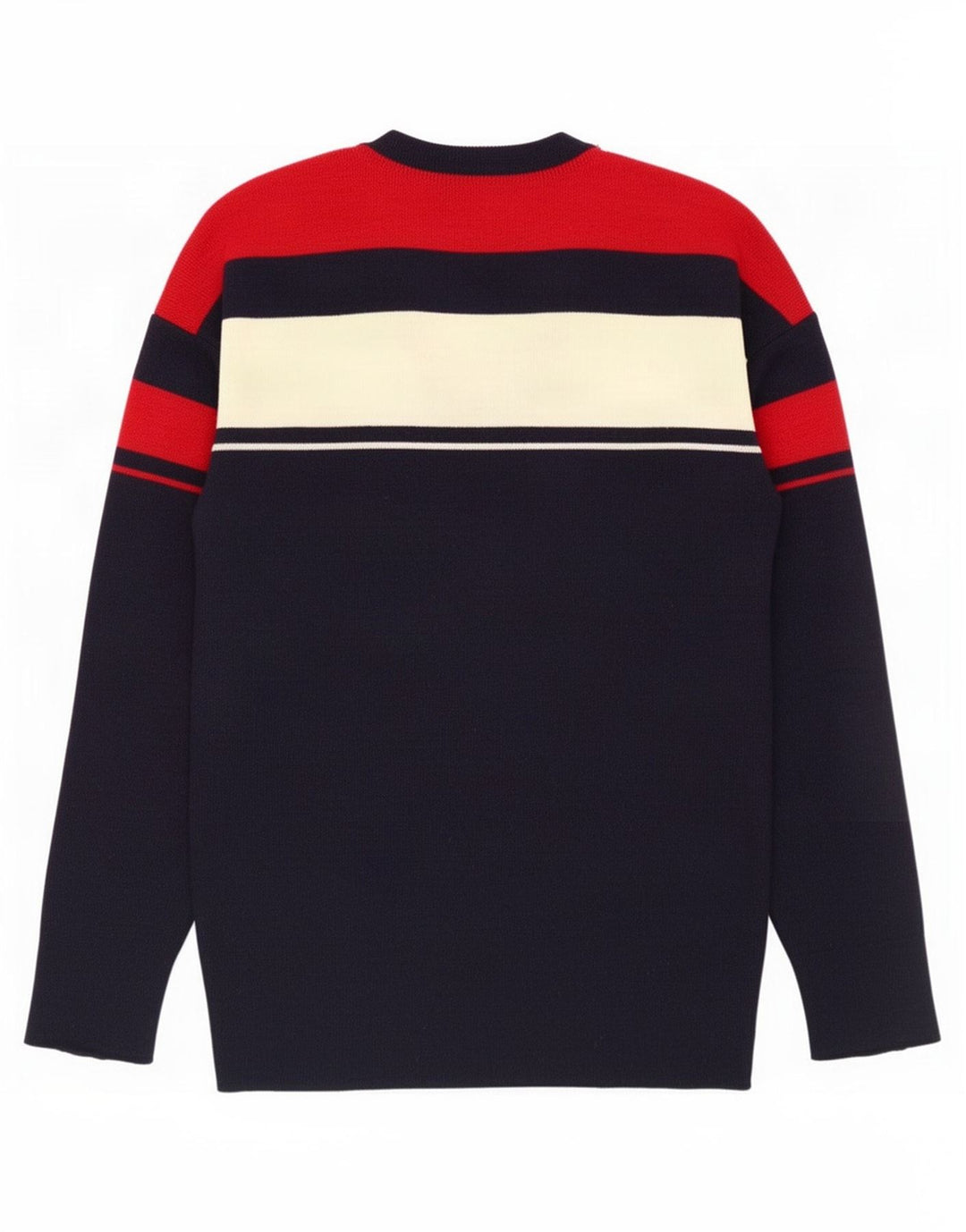 Silvy Herre V-hals sweater IT 50 Medium Navy Blue Colourblock