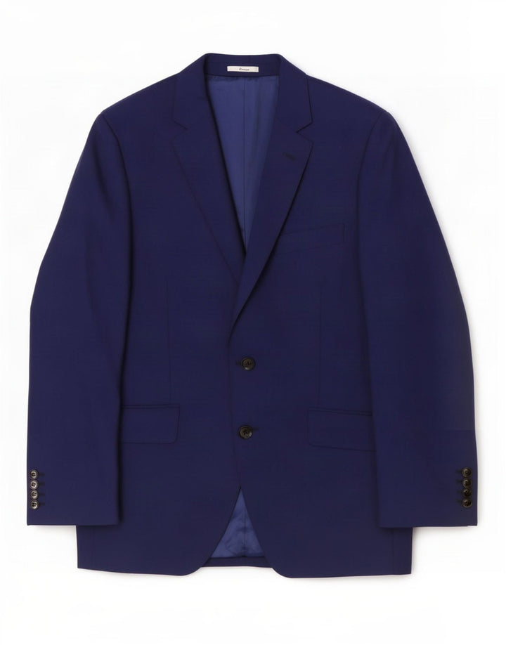 Marks & Spencer Herre 2-knaps blazerjakke UK 38 Medium Blue Wool