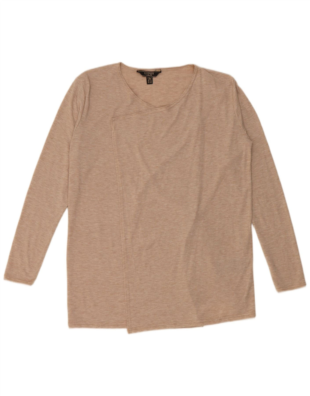 Lipsy Dame Cardigan Top UK 14 Stor Beige Viscose