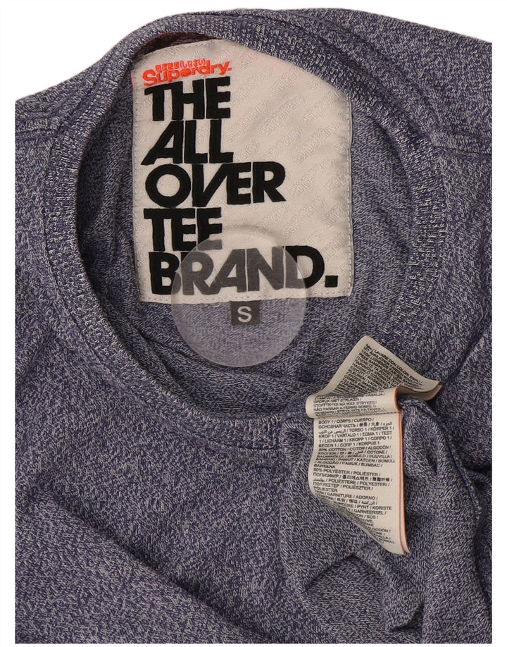 Superdry Grafisk T-shirt top til mænd, lille blå bomuld