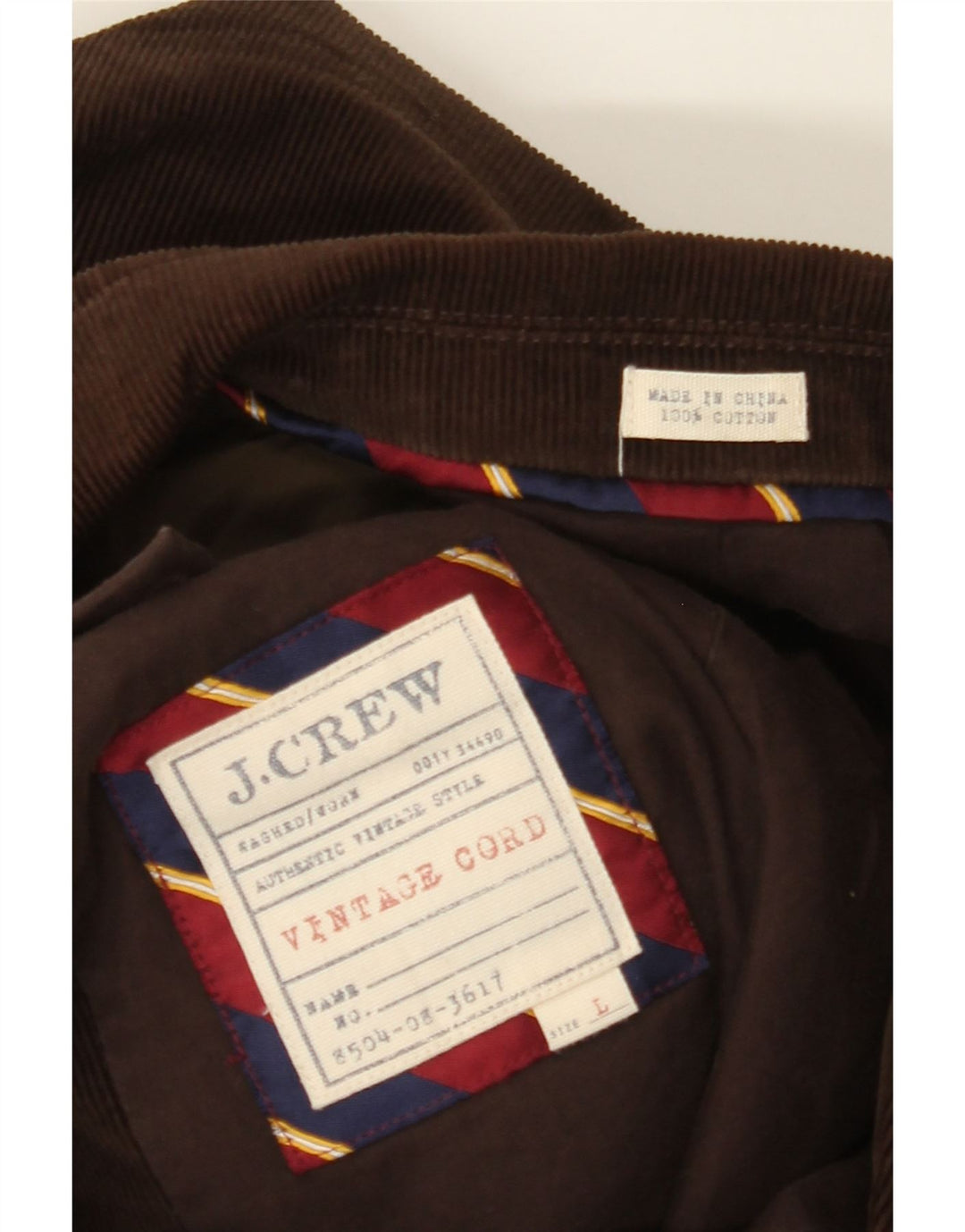 J. CREW Herre 3-knaps Corduroy Blazer Jacket UK 40 Stor brun bomuld