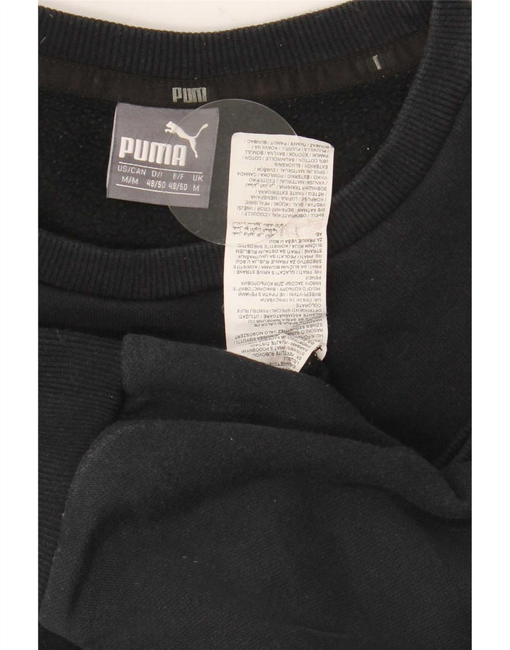Puma Herre Grafisk Sweatshirt Jumper Medium Sort Bomuld
