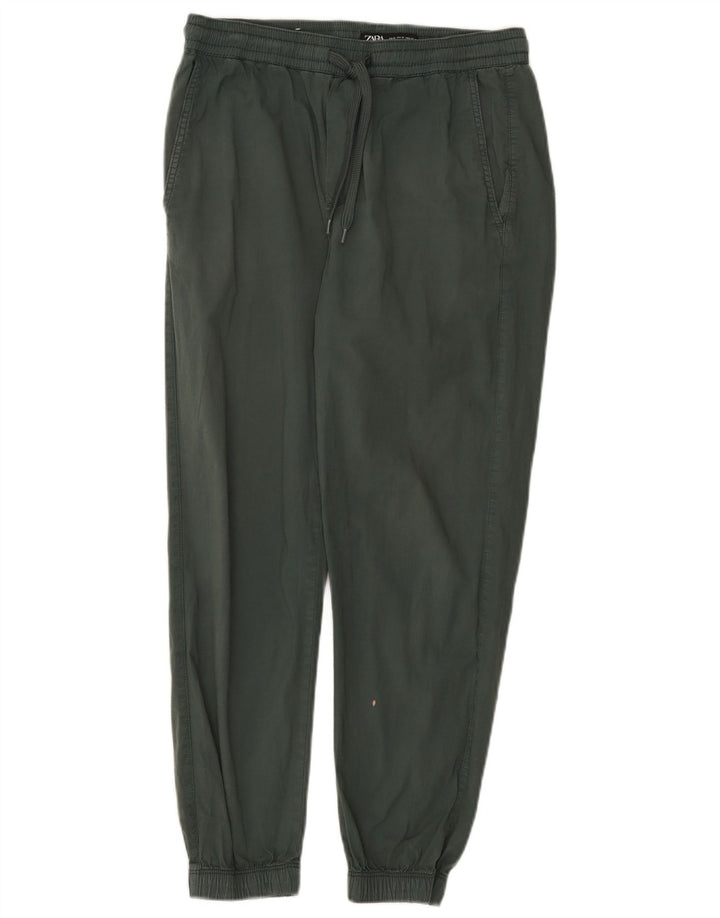 Zara Dame joggerbukser Medium W28 L26 Grøn Bomuld