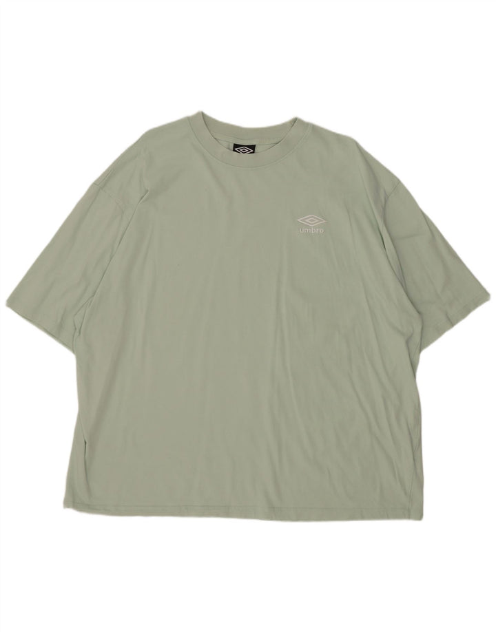 Umbro Herre T-Shirt Top 2XL Grøn Bomuld