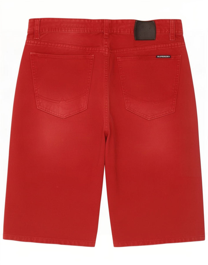 Superdry denimshorts til mænd Små W29 rød bomuld