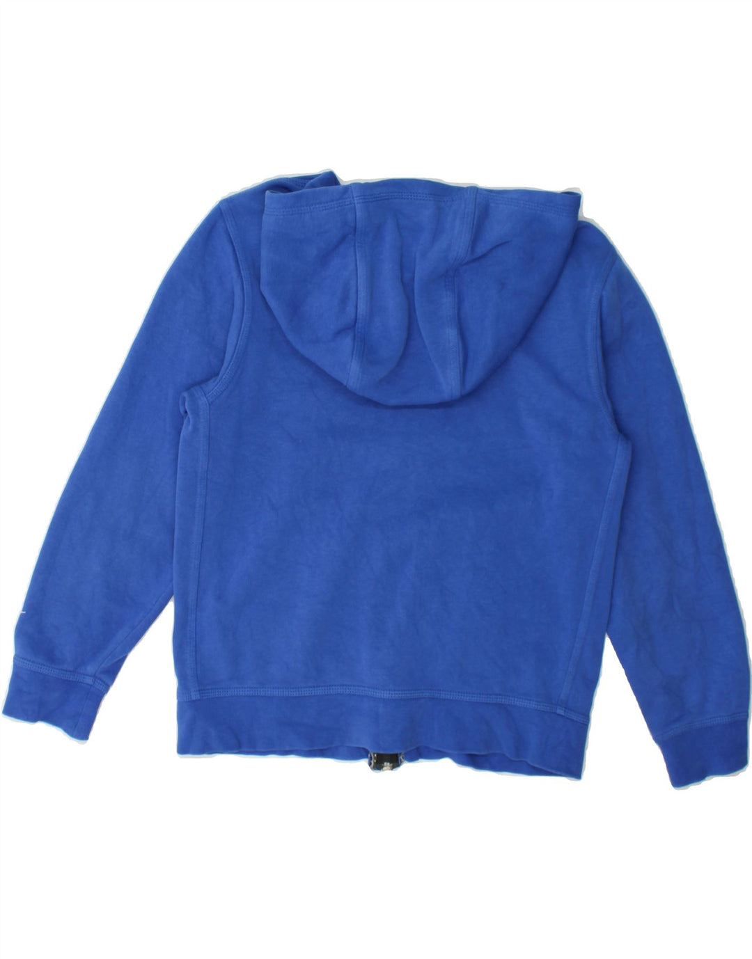 NIKE Boys Graphic Zip Hoodie Sweater 10-11 Years Medium Blue Cotton Vintage Nike and Second-Hand Nike from Messina Hembry 
