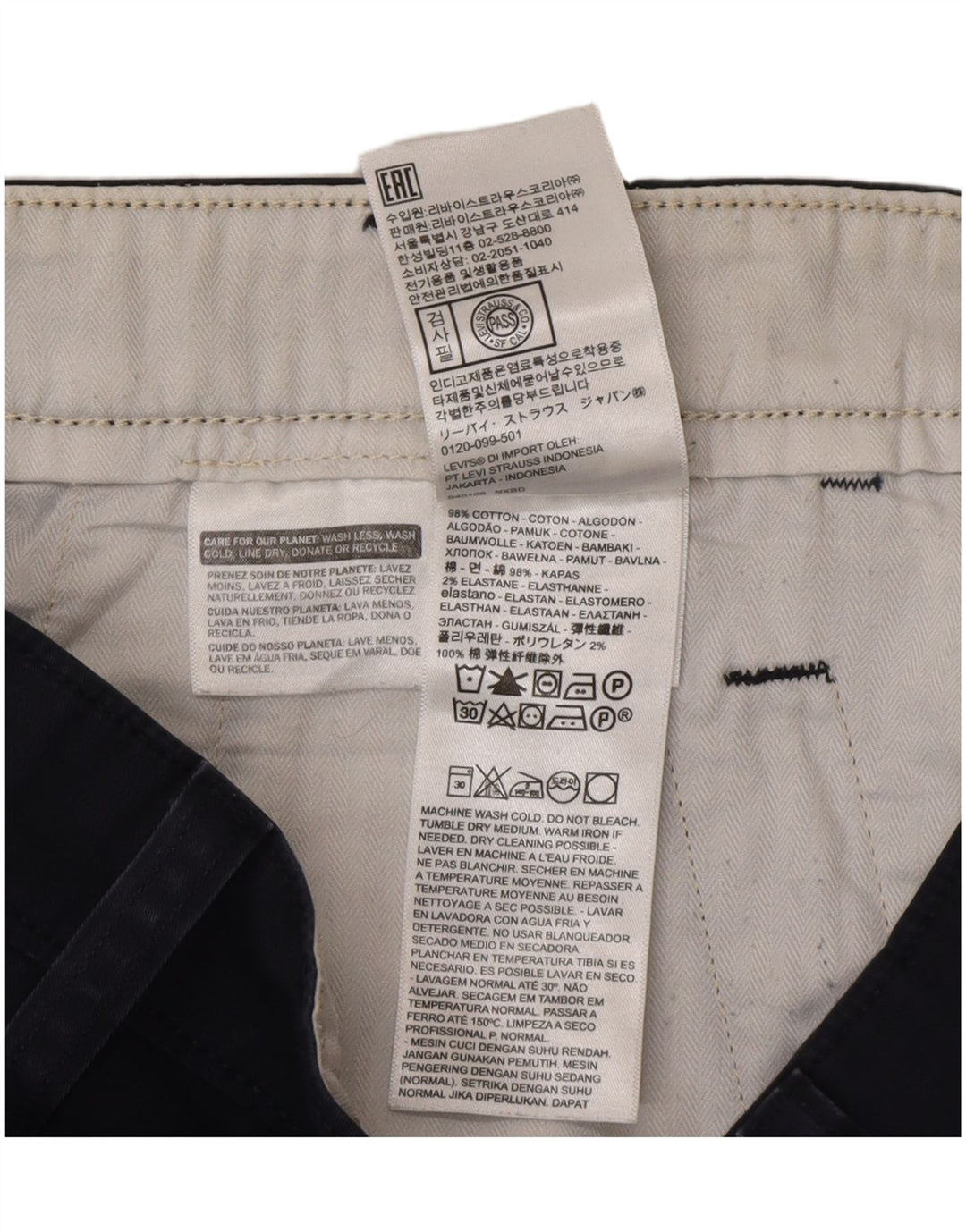 Levi's Standard Chino Shorts til mænd W31 Mellem marineblå bomuld