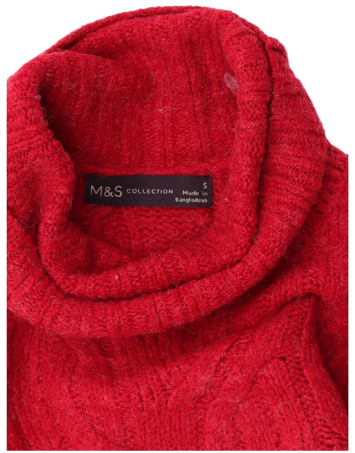 Marks & Spencer Dame Oversized Roll Neck sweater UK 10 Small Pink