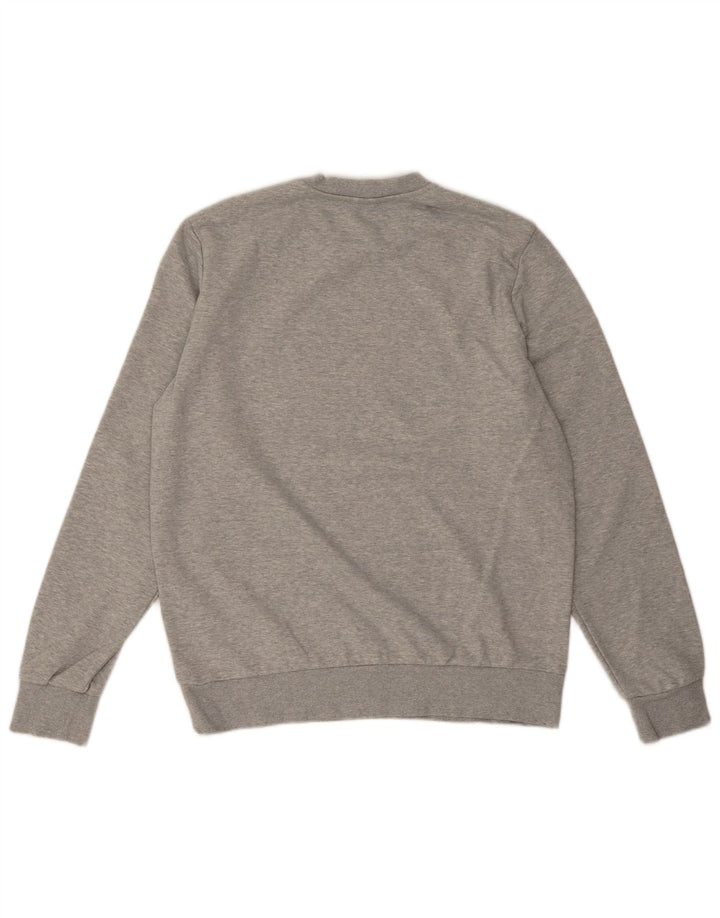 Diesel Herre Grafisk Sweatshirt Jumper Stor Grå Flecked Bomuld