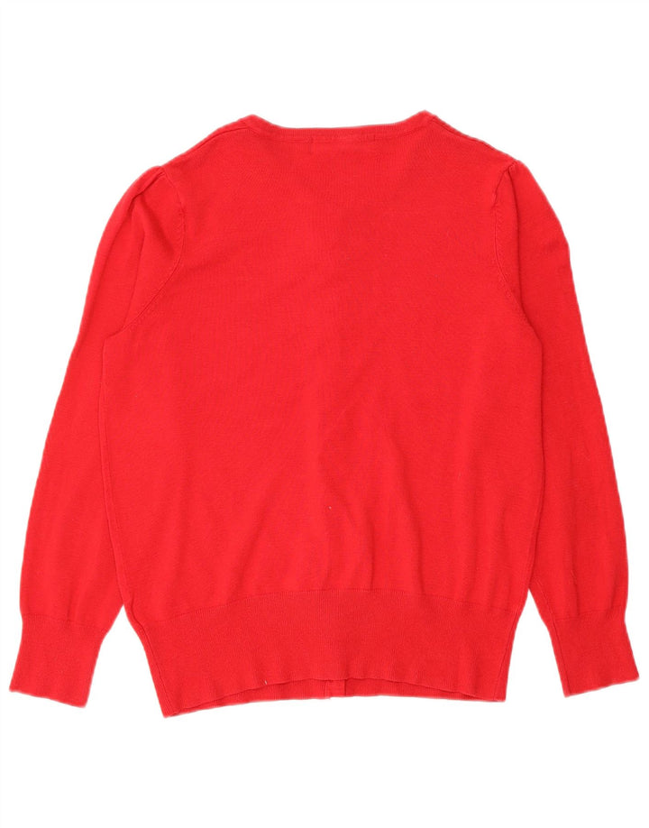Marks & Spencer Dame Cardigan Sweater UK 14 Medium Red Viscose