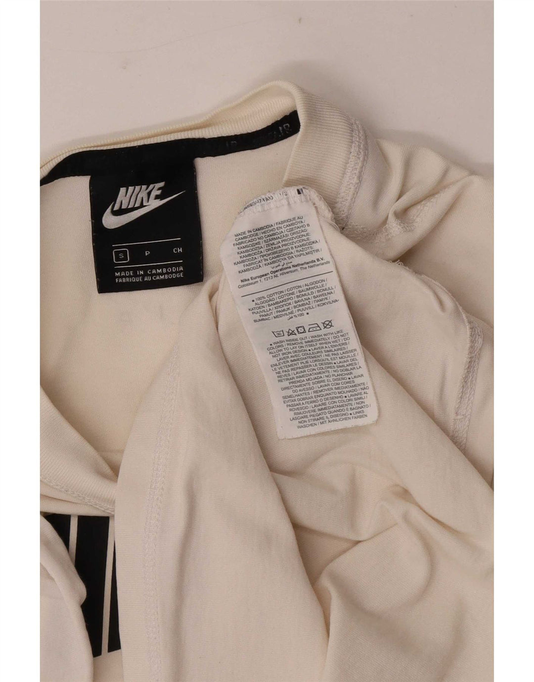 Nike grafisk T-shirt top til mænd, lille hvid bomuld