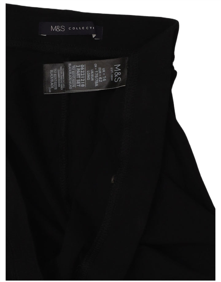 Marks & Spencer Womens Leggings UK 14 Large Black Bomuld
