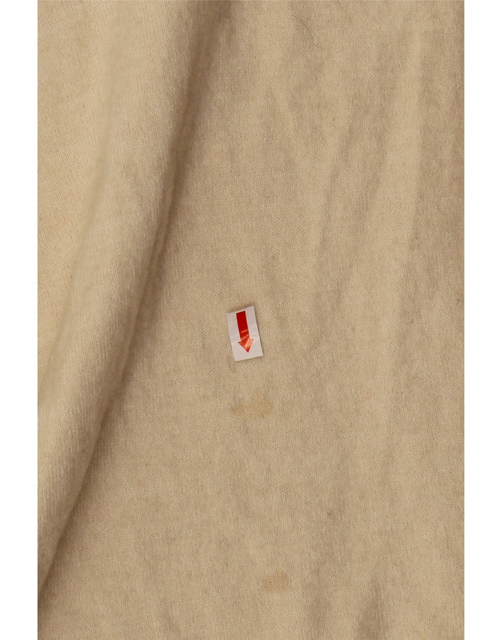 PIERRE CARDIN Dame Boat Neck Jumper Sweater UK 12 Medium Beige