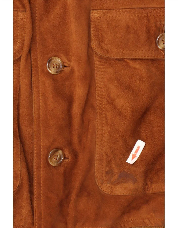 Vintage herre ruskind bomberjakke IT 48 Medium Beige
