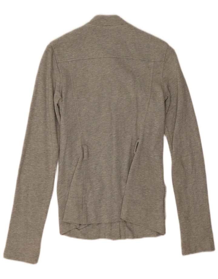 Armani Exchange Womens Military Jacket UK 6 XS Grå Bomuld