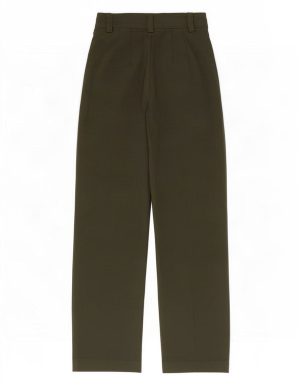 Zara koniske Casual Bukser til kvinder XS W24 L32 Khaki Polyester