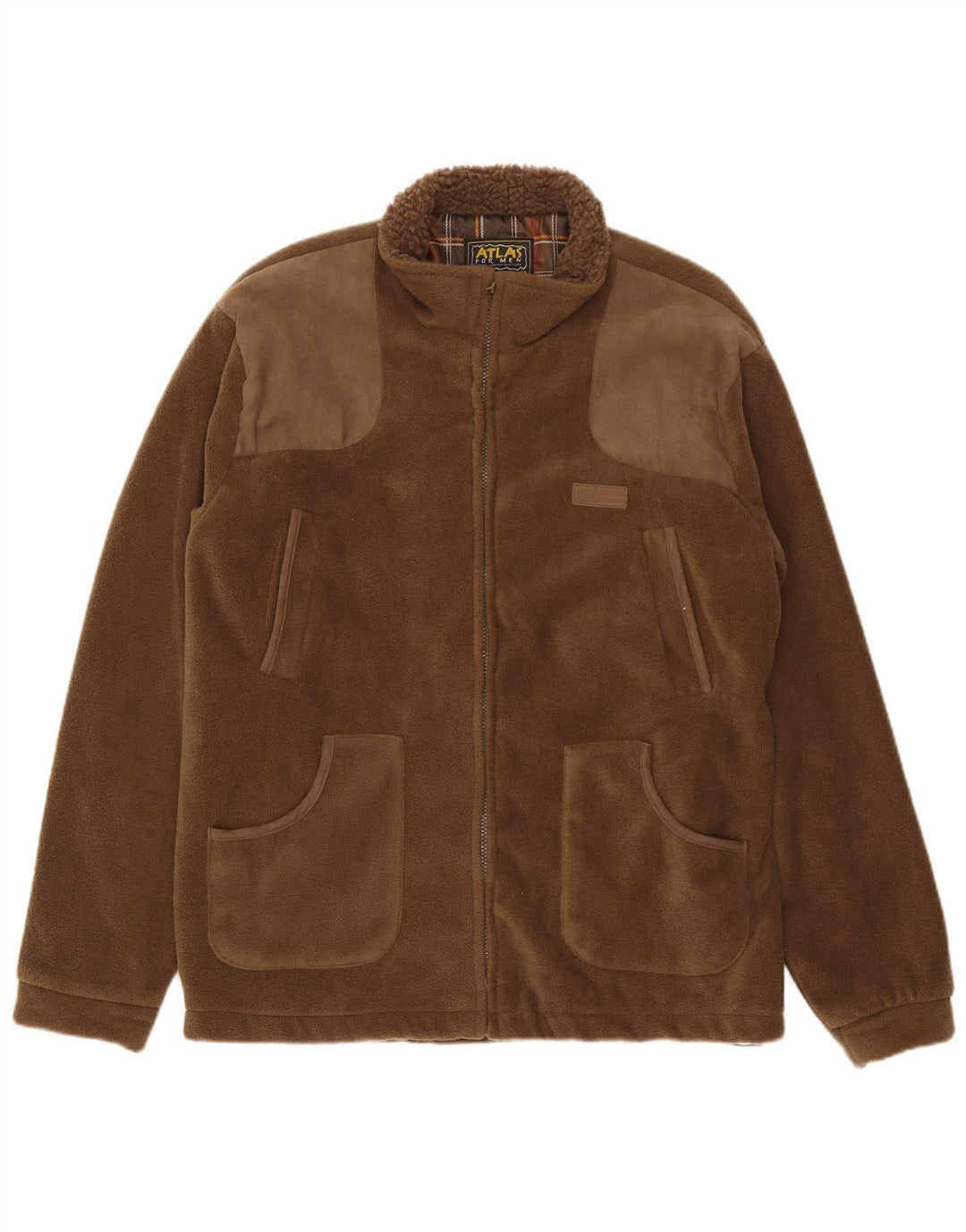 Atlas Til Mænd Herre Fleecejakke XL Khaki Polyester