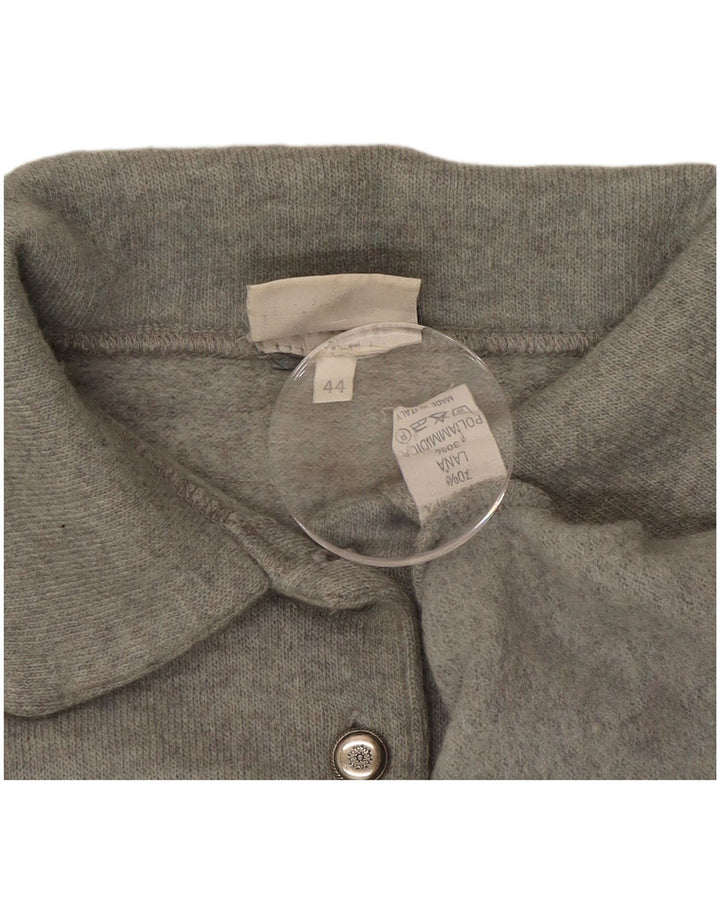 TRUSSARDI Dame Oversized Polo Neck sweater IT 44 Medium Grey Uld