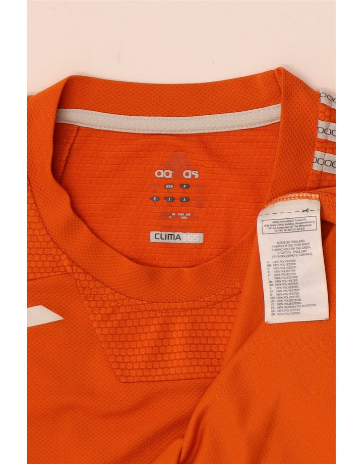 Adidas Herre Clima 365 T-Shirt Top Stor Orange Colourblock Polyester