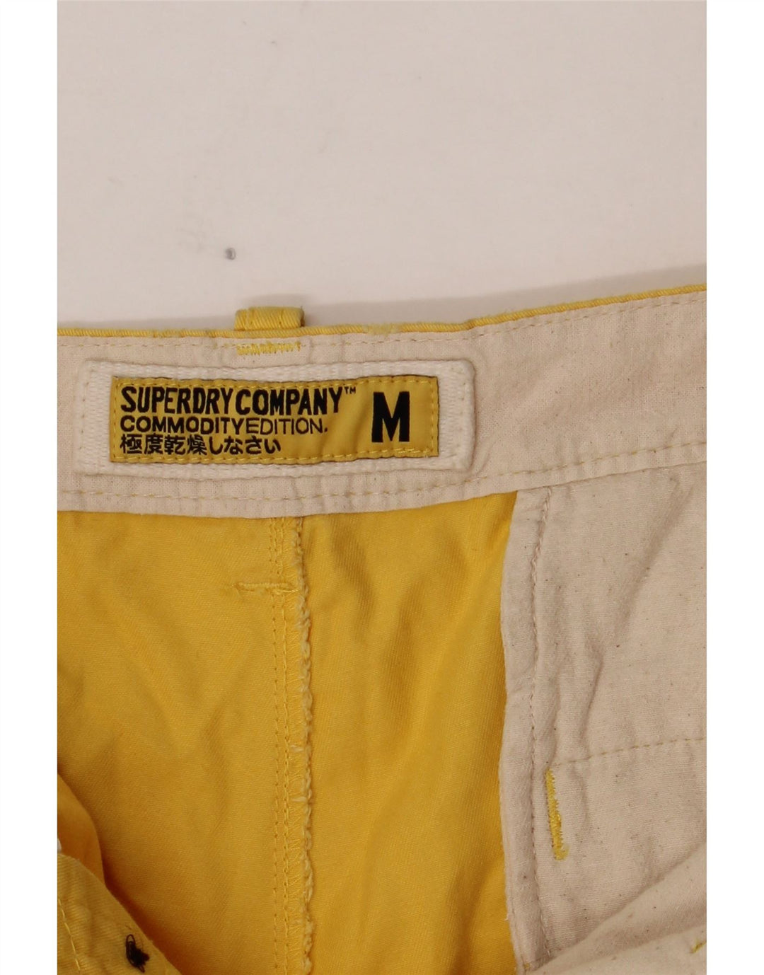 SUPERDRY Chino Shorts til mænd Medium W32 Gul Bomuld