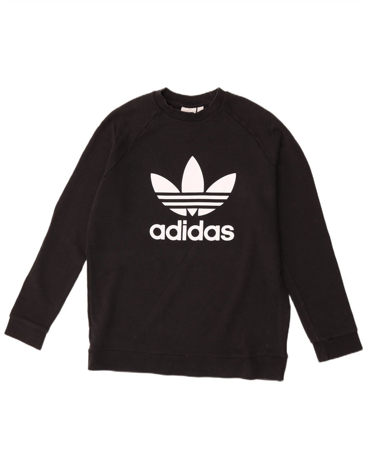 Adidas grafisk sweatshirt til mænd, stor sort bomuld