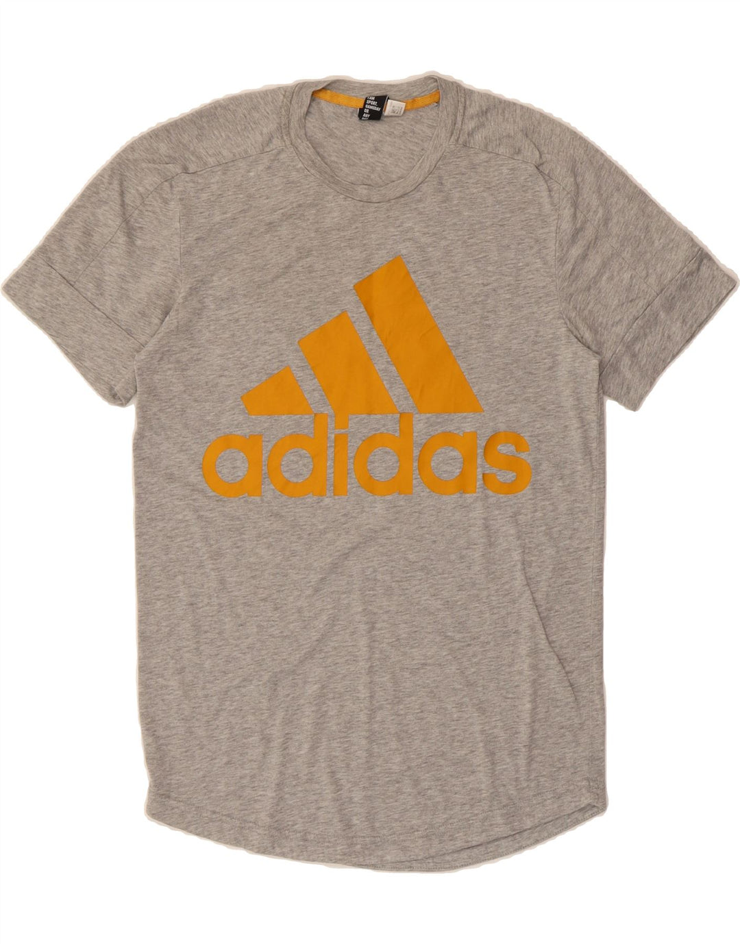 ADIDAS Womens Graphic T-Shirt Top UK 14 Large Grey Vintage Adidas and Second-Hand Adidas from Messina Hembry 