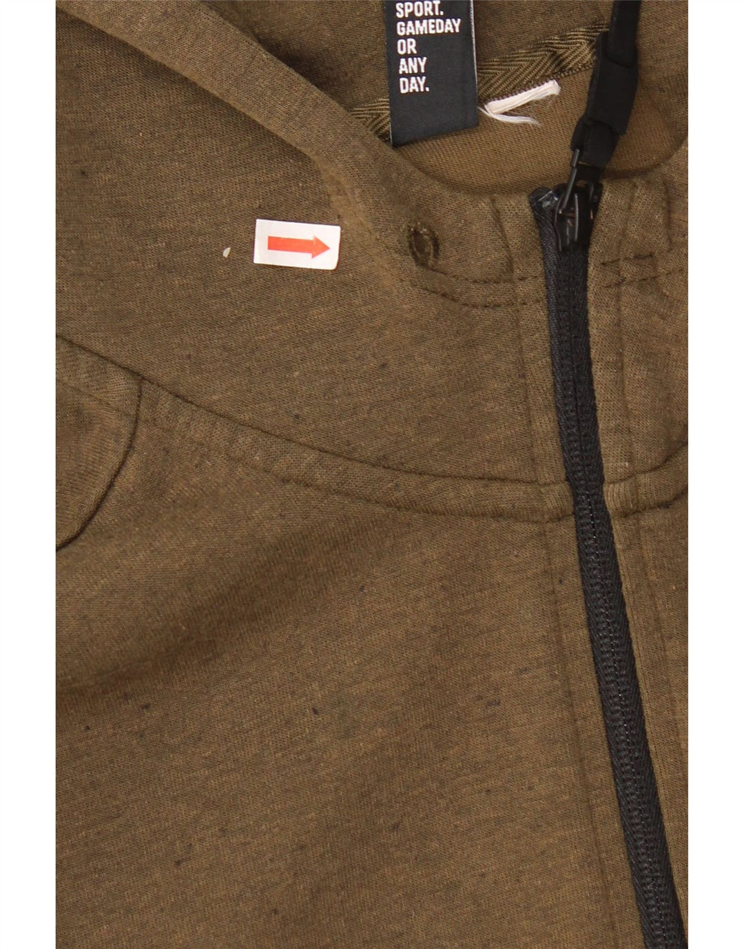 Adidas Herre grafisk hættetrøje med lynlås, medium Khaki