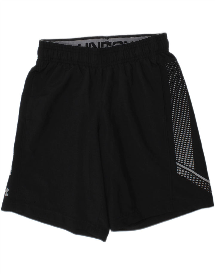 UNDER ARMOUR Boys Sport Shorts 7-8 Years Small  Black Polyester Vintage Under Armour and Second-Hand Under Armour from Messina Hembry 