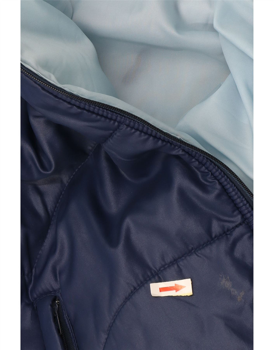 Vintage polstret herrejakke IT 54 2XL marineblå polyamid