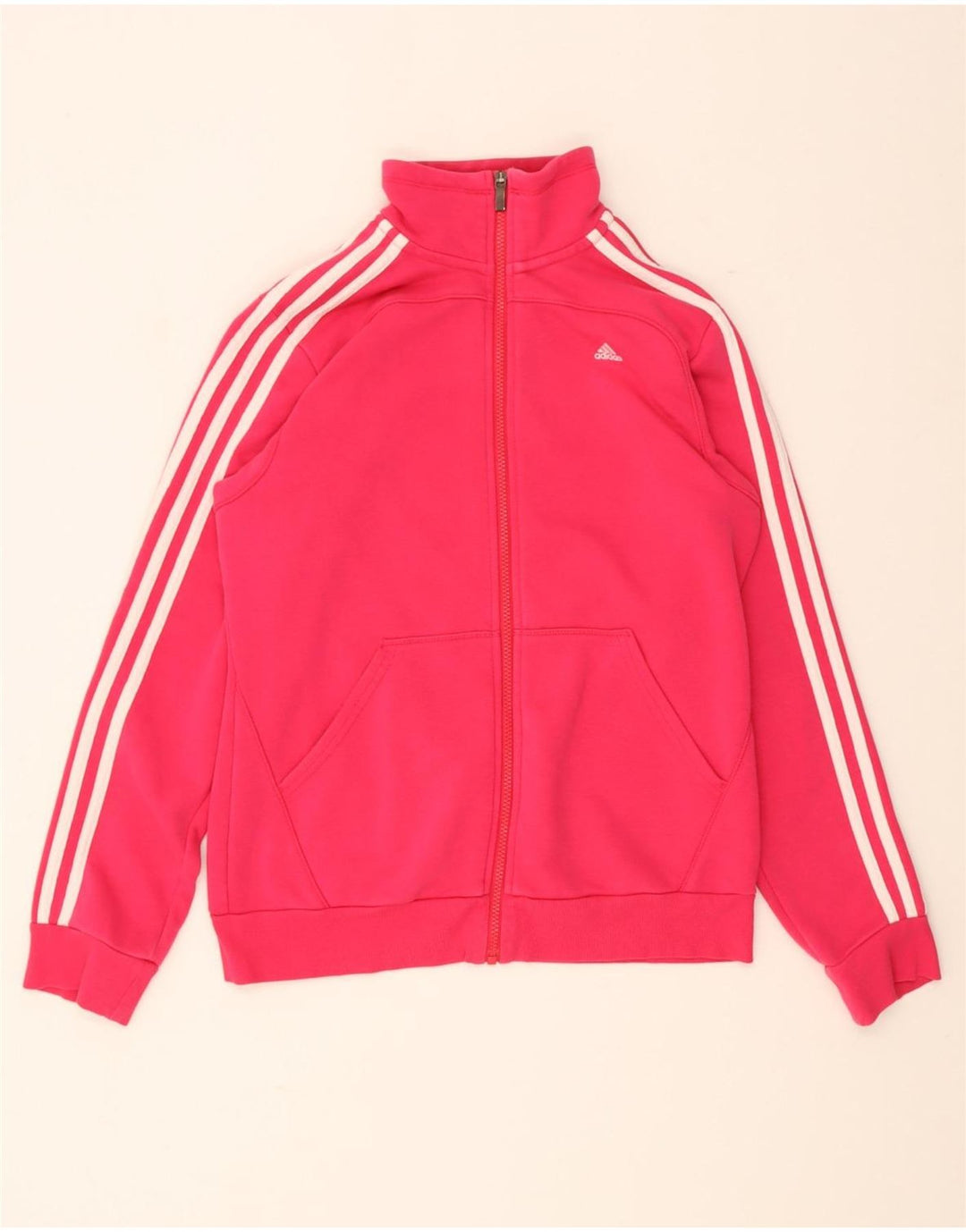 Adidas træningsdragt topjakke til kvinder UK 12/14 Medium Pink Bomuld