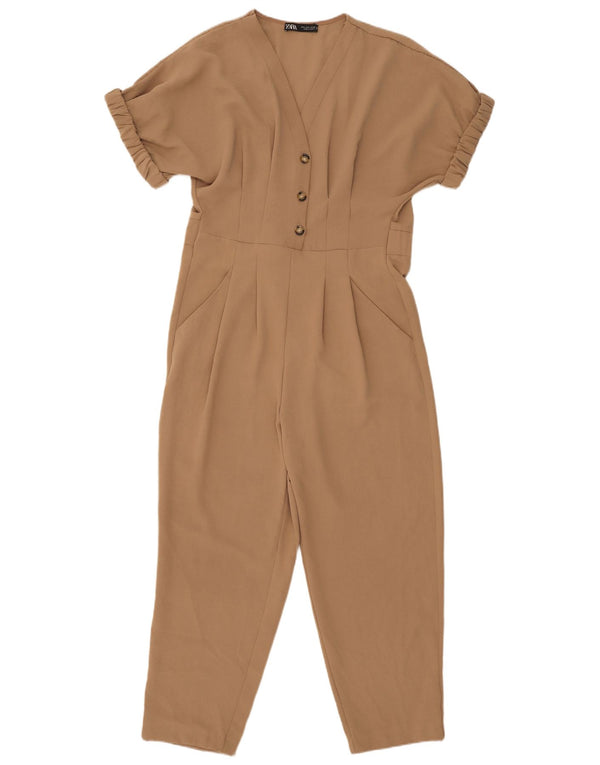Zara Dame Jumpsuit UK 10 Small Beige