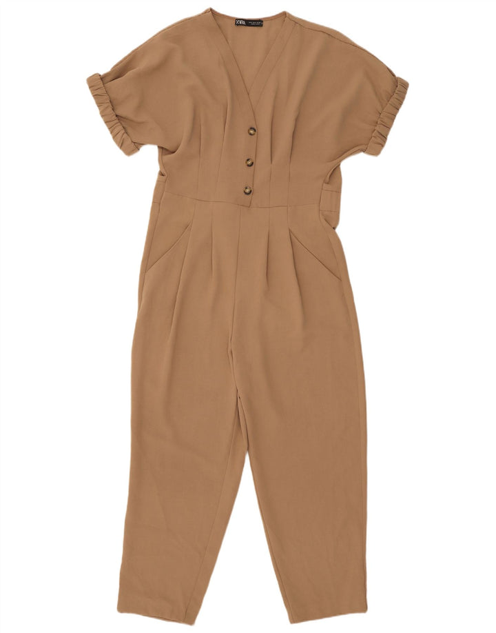 Zara Dame Jumpsuit UK 10 Small Beige