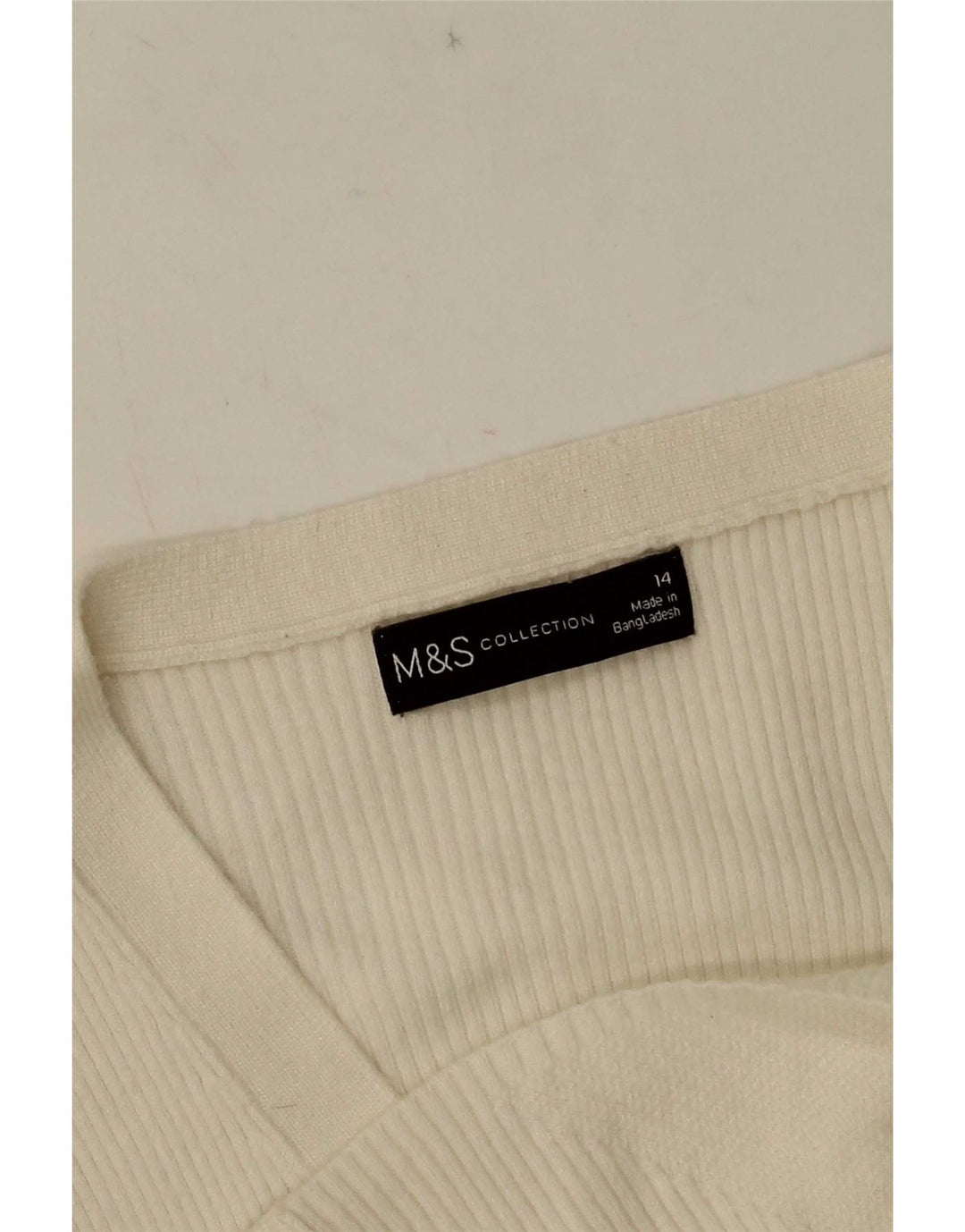 Marks & Spencer Dame Cardigan Sweater UK 14 Medium White