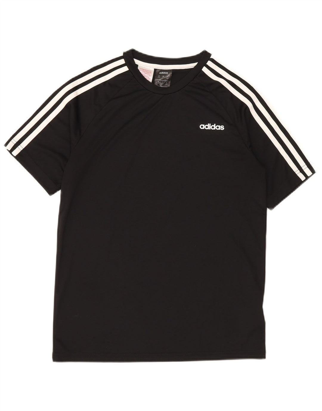 ADIDAS Boys Climalite T-Shirt Top 13-14 år Sort Polyester