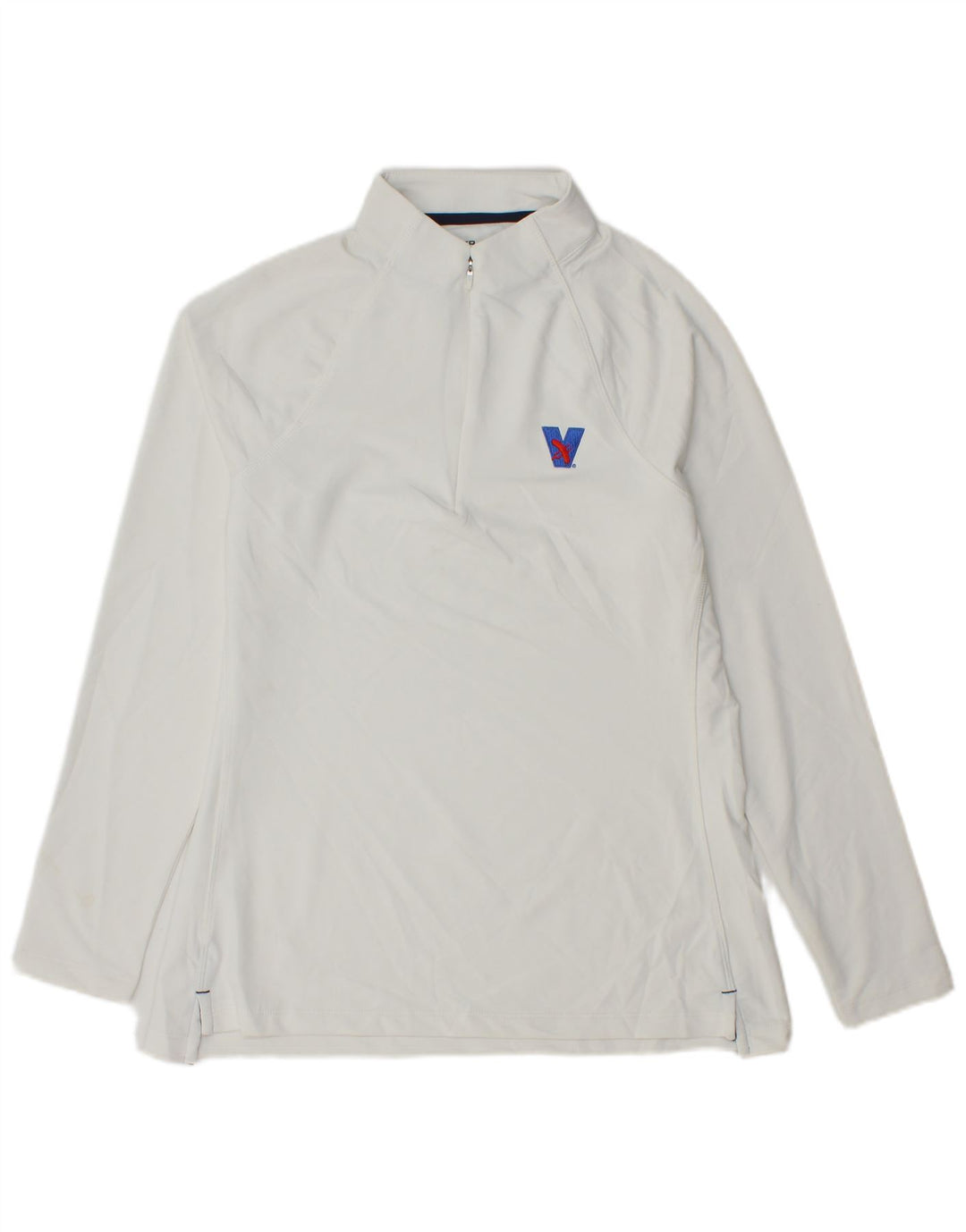 Peter Millar Womens Zip Neck Pullover Træningsdragt Top Medium White Polyester