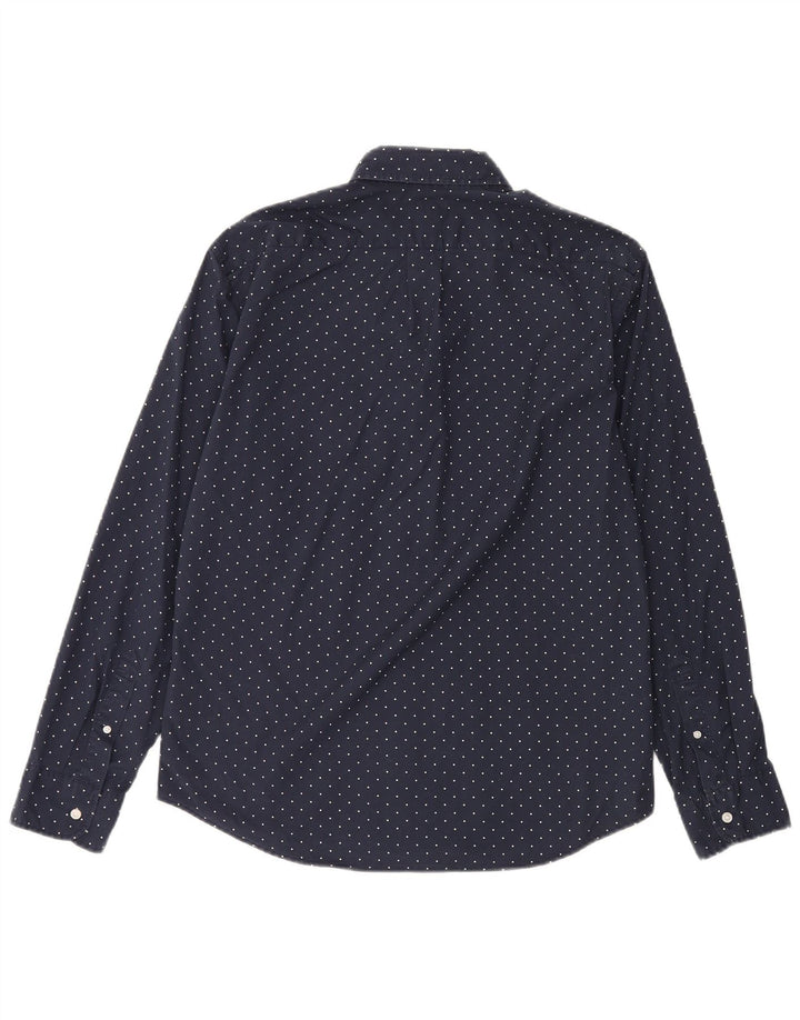 J. Crew Herre Slim Fit skjorte Medium Marineblå Polka Dot Bomuld