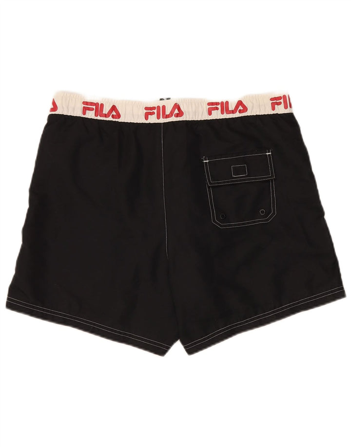 Fila Herre grafiske svømmeshorts Medium Sort Colourblock