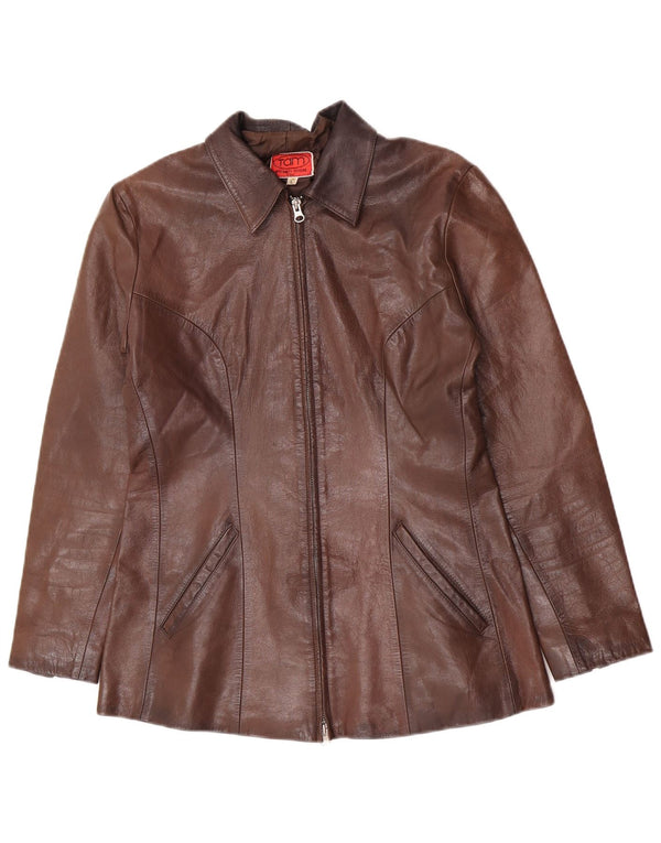 Vintage dame læderjakke UK 14 Large Brown