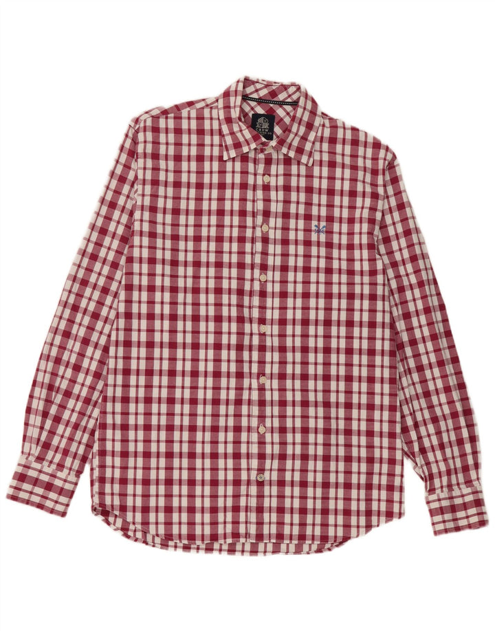Crew Clothing Herre Classic Fit skjorte Medium Burgundy ternet bomuld
